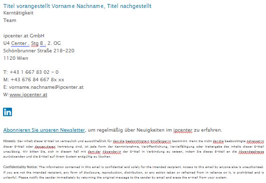 Signatur Beispiel - Inconcepts Template
